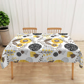 Lofaris Abstract Floral Painting Rectangle Tablecloth for Artistic and Modern Dining Room Kitchen Decor